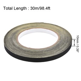 uxcell 10mm Acetate Cloth Tape for Laptop Electric Auto Guitar Repair High Temperature Adhesive Tape Black 30m/98.4Ft