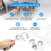 Universal Adjustable Double End Wrench, Multifunctional Bathroom Key, 80mm Open