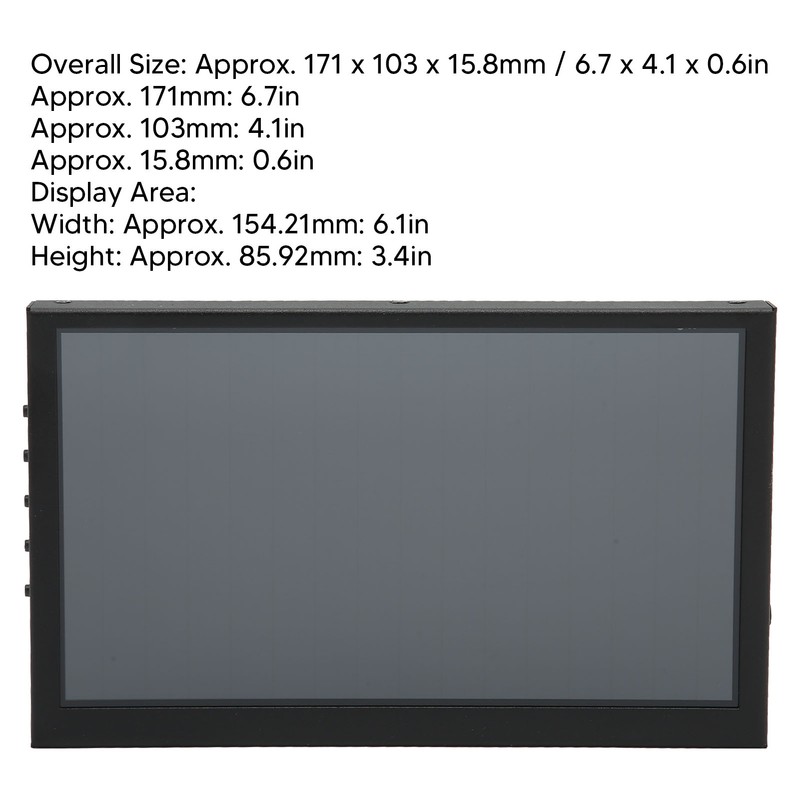 7 Inch Monitor IPS Touch Second Screen HD Multimedia Interface