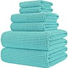 Polyte Set de 6 Toallas de Baño Microfibra Waffle Secado