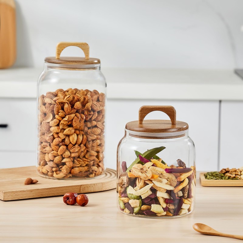 Sweejar Glass Jars for Laundry Room Organization, 90 ounce Laundry