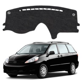 Dash Cover Mat for Toyota Sienna 2004 2005 2006 2007 2008 2009 2010 Non-Slip Dashboard Cover Mat Sunshade UV Rays Protector Interior Accessories