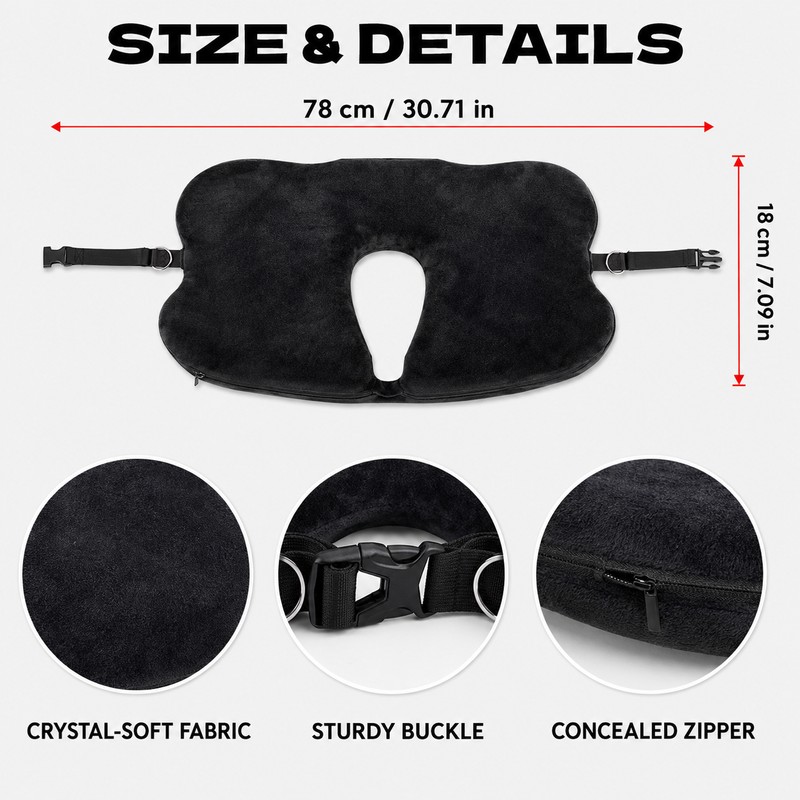 Stuffable Travel Pillowcase U-Shaped Neck Pillow with Adjustable Strap, Washable