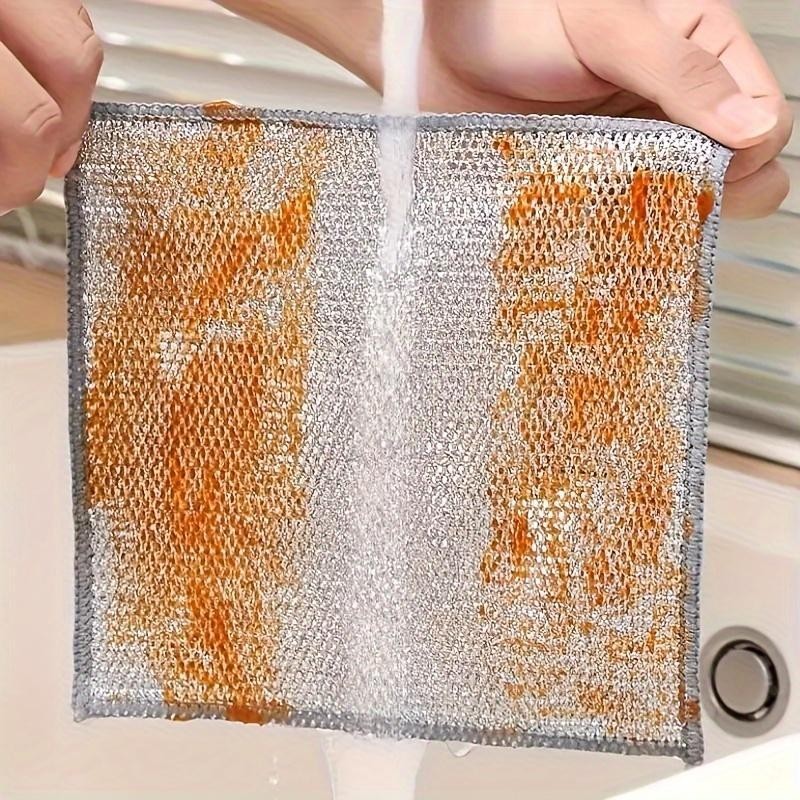 12 Counts Multipurpose Non-Scratch Wire Dishcloths – Reusable Dishwashing Rags