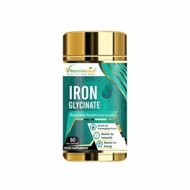 Vitaminnica Iron Glycinate with Vitamin C | Pack of 60 Capsules | Healthy Iron Level for Men & Women