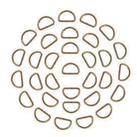 Trimming Shop Non Welded Metal D Ring Fasteners Durable Buckles for Hand Bag, Webbing Strap, Purse, Dog Collars, Belts, DIY Projects, 20mm, Antique Brass, 10pcs