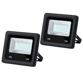 2 PCS DC 12V LED Flood Light 20W 1800lm 6500K Daylight White Outdoor Security Floodlight Lamp, IP65 Outside Waterproof