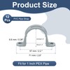 PATIKIL 1 Inch Plastic Conduit Clamp, 12 Pcs PVC Pipe