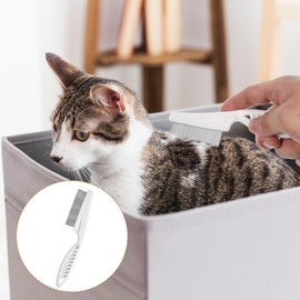 Flea Comb Lice Brushers with High Strength Teeth for Dogs and Cats 2pcs Flea Combs with Plastic Handle Tick Combs Fine Tooth Dog Comb for Grooming Float Hair Remover Face, Paws, and Body