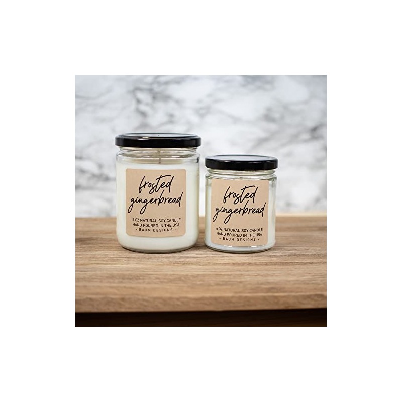 Scented Soy Candle (Frosted Gingerbread, 6 oz.)