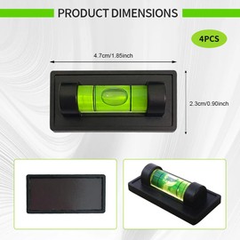 Tecledsn 4PCS Bubble Spirit Level, RV Level Bubble, Magnetic RV Standard Levels, RV Levelers Leveling Tool, RV Level Indicators Turn Table Universal Fit for RV Camper, Travel Trailer, Motorhome