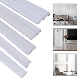 Lunghaa Peel and Stick Lightweight TPE Chair Rail, Flexible Wall Molding Trim for Mirror Frame Cabinet Door and Home Decoration (9.8 ft x 1.6 in)