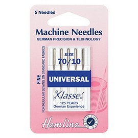 Hemline Universal Sewing Machine Needles Fine Size - 70/10