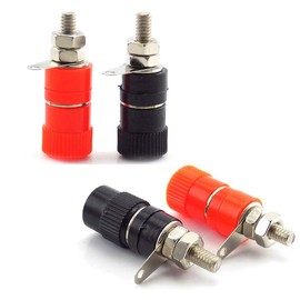 Hailege JS-910B JS-919 Terminal Wire Connector JS-910B Jack Socket Binding Banana Plug 4 mm Banana Plug Jack Mounter for Speaker Audio 10 Red + 10 Black Pack of 20