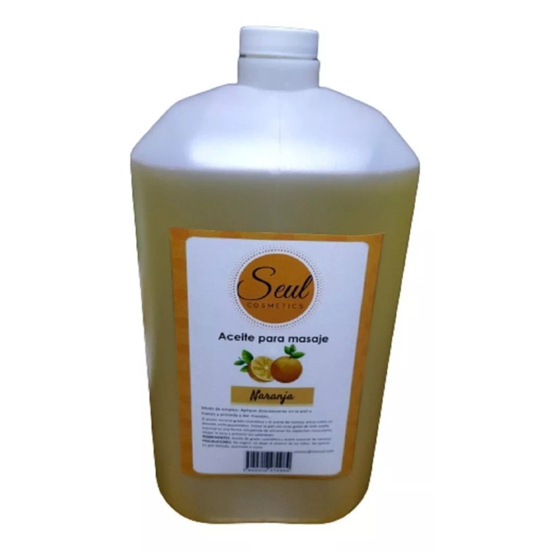 Seul Cosmetics Aceite Masajes Naranja Spa, Relajante, 4 Litros