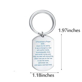 Paramedic’s Prayer Keychain Necklace EMT Gift Paramedic Gift Emergency Medical Technician Gift Christian Religious Jewelry (Keychain)