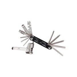 BBB Cycling Bicycle MaxiFold BTL-141L Bicycle Repair Tool Kit Mini Set Multifunctional 18-in-1 Foldable Multitool Aluminium, Black, L