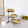 Three Layer Fruit Basket Stainless Steel Fruit Basket Modern Multi