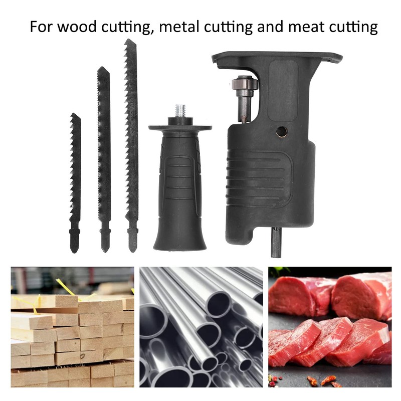 Reciprocating Saw Attachment Set, Triangular Connecting Handle, Lightweight Jigsaw Attachment,