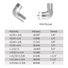Joywayus Stainless Steel Hose Fitting 90 Degree Elbow 1-1/4" Barb