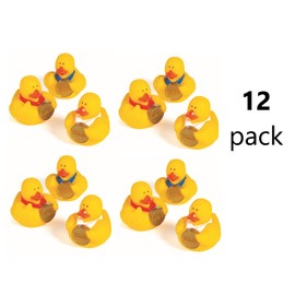 Fun Express 12 Pieces Award Medal Rubber Ducks - Ducky Toys