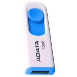 ADATA Modelo C008- Memoria Flash 32 GB, USB 2.0 Deslizable, Color Blanco con Azul