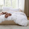 Bedsure Bright White Oversized King Duvet Cover - 3 Pieces