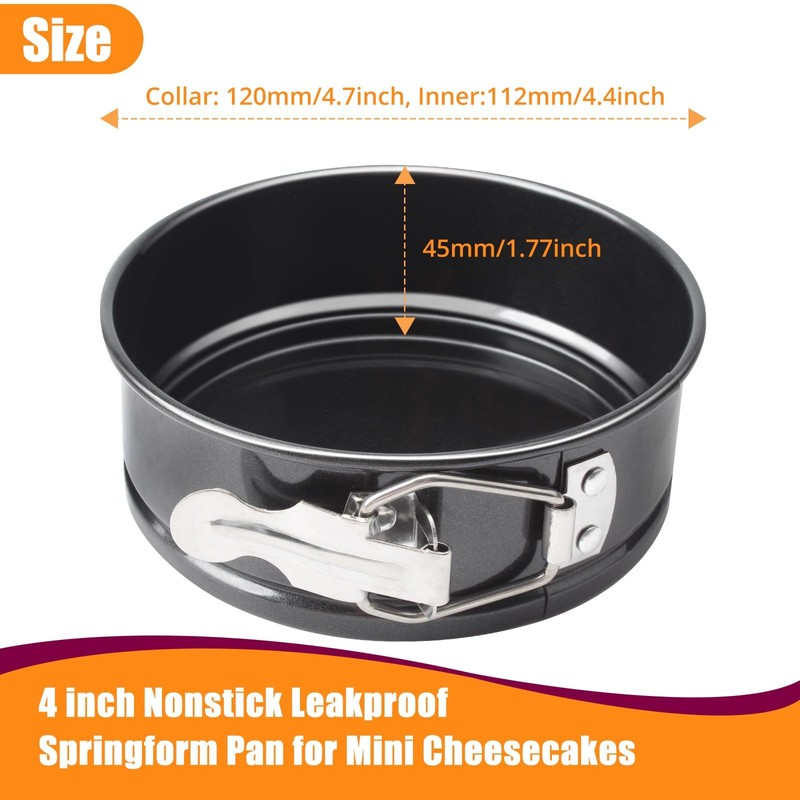 Sihuuu Cheesecake Pan, Springform Pan Set,4/7/8/9 inch Nonstick Leakproof Springform
