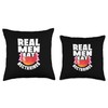 Real Men Eat Nectarines Vegan Vegetarian Dietitian Throw Pillow