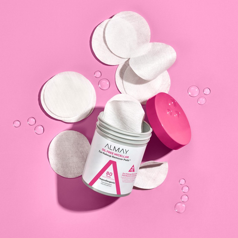 Almay Eye Makeup Remover Pads, Micellar Gentle, Hypoallergenic, Fragrance-Free, Ophthalmologist