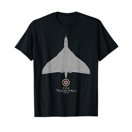 Avro Vulcan Supersonic Bomber Airplane Tech Print T-Shirt
