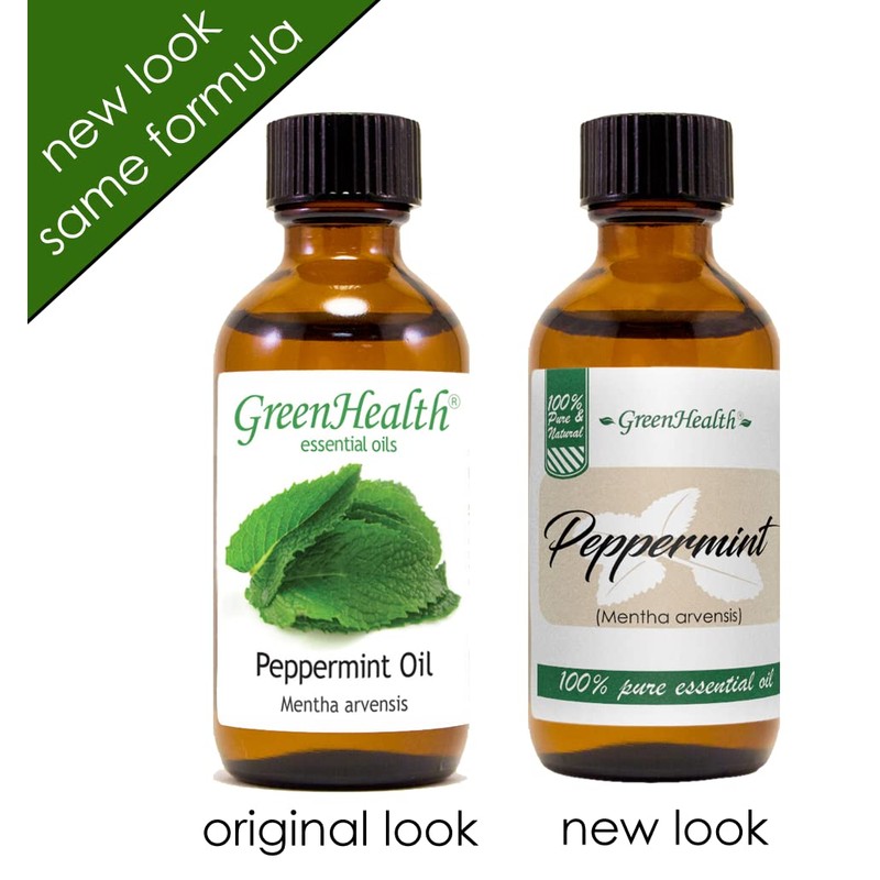 GreenHealth Peppermint Essential Oil – 2 fl oz – 100%