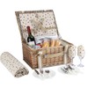 Willow Picnic Basket Set for 2 Persons with Large Insulated
