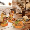 Ferraycle 3 Pcs Thanksgiving Scarecrow Decor Fall Decor Farmhouse Sign