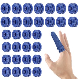 Pack of 30 Finger Bandages, Blue Finger Cots Bandage, Finger Plasters, Finger Bob, Stretchy Finger Plasters, Breathable Finger Cots for Work, Kitchen, Finger Protection for Injuries