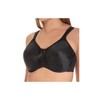 Bali Women's Satin Tracings Minimizer Underwire Bra, Black, 42C