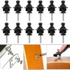 12pcs Black Guitar Strap Locks Buttons Round Head For Guitar