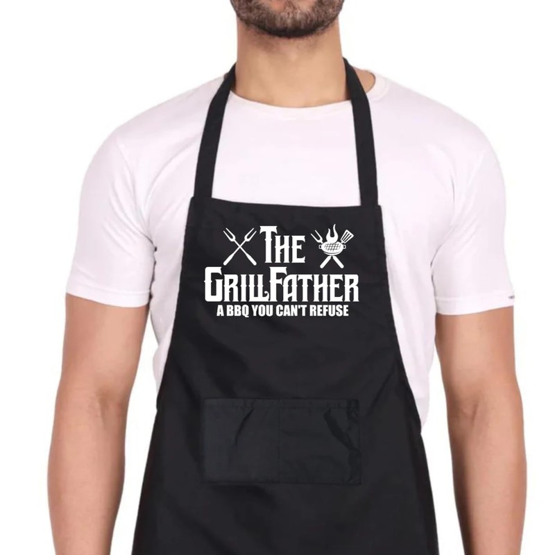 PB TECH Novelty Apron for Men – ‘The GrillFather’ BBQ
