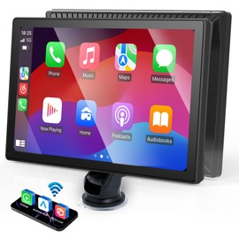 9 Inch Car Stereo with Apple Car Play & Android Auto,Portable Touch Screen Car Player Wireless Car Play Screen with Voice Control, Suitable for Screen for All Vehicles