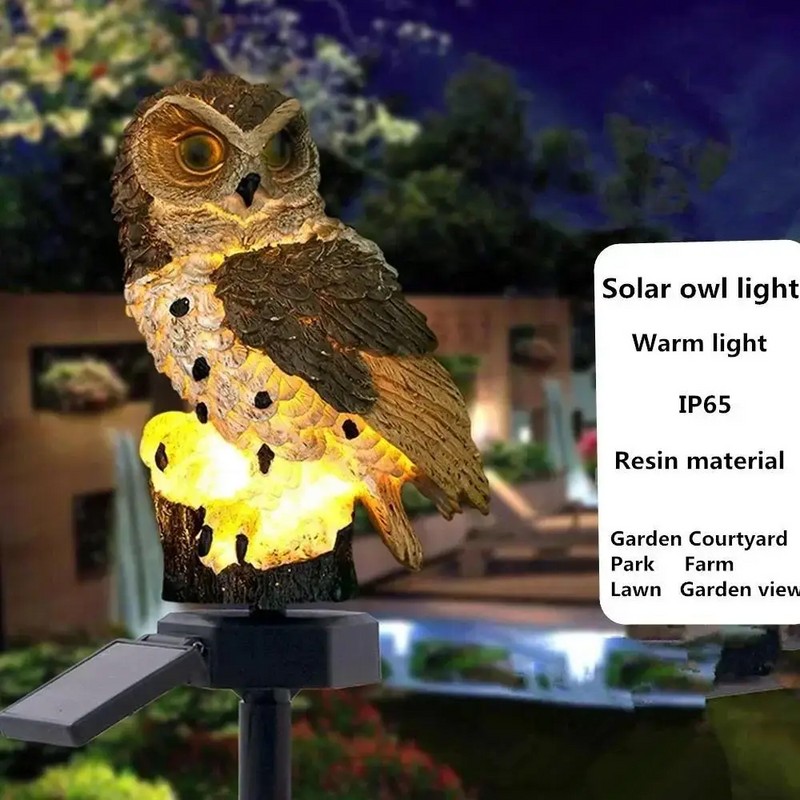 Solar Owl Garden Light for Outdoor Decor – Waterproof LED