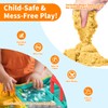 RISUNTOY Construction Sandbox with 4 Trucks & Sand/Water Play-Foldable Portable
