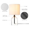Globe Electric 15" Table Lamp, Glass Base, Matte Black Finish,