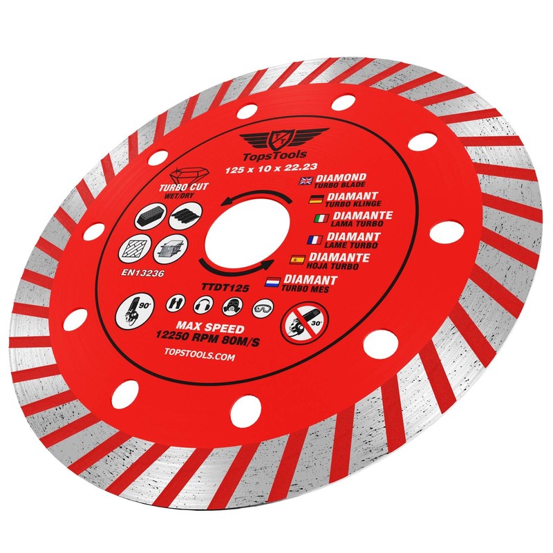 1 x TopsTools TTDT125 125mm (5 inch) x 10mm x
