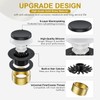 Yaseingoo Matte Black Bathtub Drain Stopper and Overflow Kit, Solid