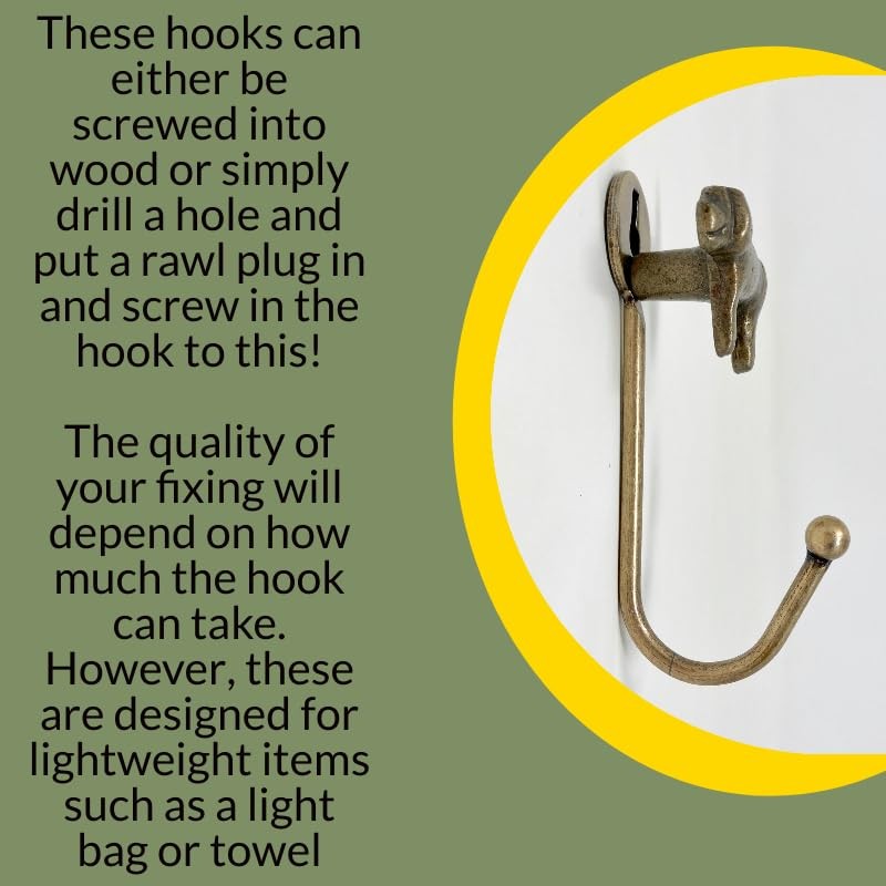 Knobs By Blossom Vintage Antique Brass Iron Wall Hooks Tie