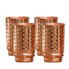 Pure Copper Hammered Tumblers Set of 4 | 350ml (11.8oz)