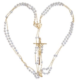 Venerare Rosario de boda de cristal católico