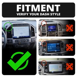 Tackform TRAXX Assault Track Dash Mount - Magnetic Phone Holder - Compatible with MagSafe, 2022 Ford Super Duty (with 12” Screen ONLY) | Aluminum Picatinny Rail, No Drill | Carbon Fiber Arm | Yellow