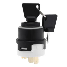 Be In Your Mind 9 Pin Ignition Starter Key Switch with 2Pcs Key 701/80184 50988 85804674 Compatible with JCB Ignition Starting Key
