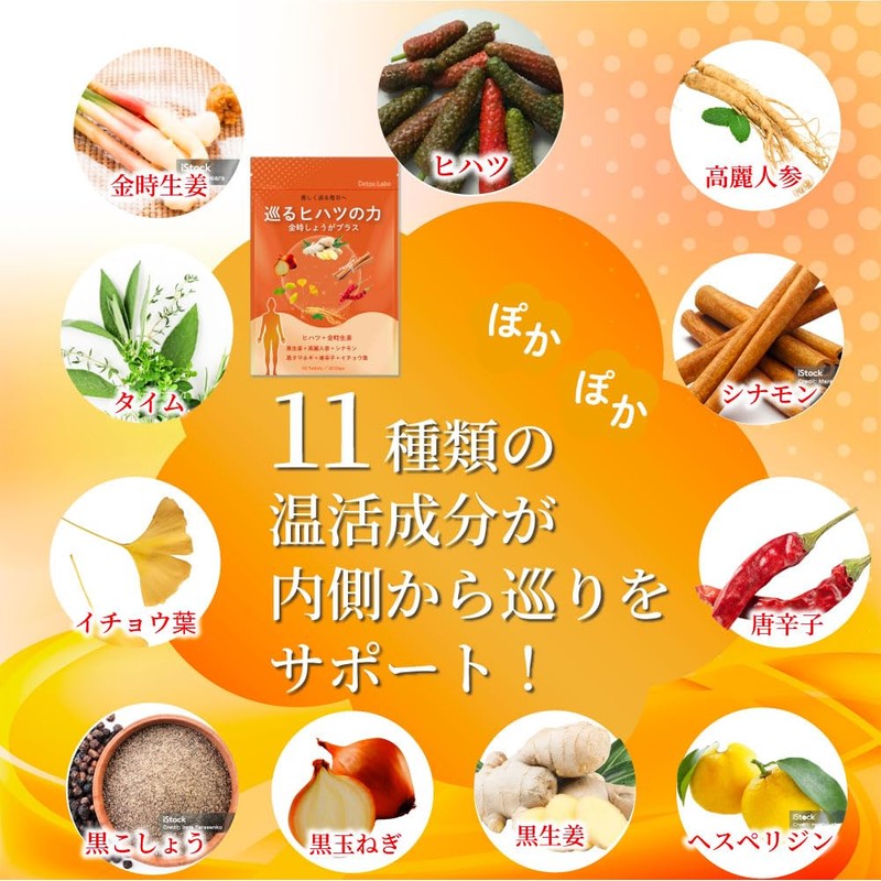 【医師監修】巡るヒハツの力 金時生姜プラス ヒハツ サプリ 【ヒハツ粉末15,000mgｘピペリン320mg(320000μg)配合】 ピペリン GMP国内工場製造 (2袋セット)